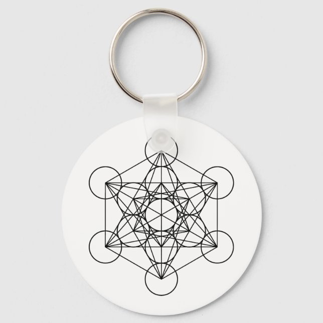 Porte-clés Métatron Cube Géométrie Sacrée (Recto)