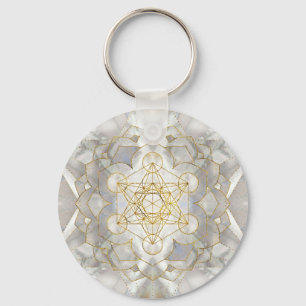 Porte-clés Métatron's Cube in lotus Sacred Geometry