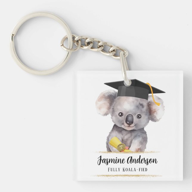 Porte-clés Mete Graduation Koala personnalisée (Devant)