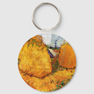 Porte-clés Meules de foin en Provence par Vincent van Gogh