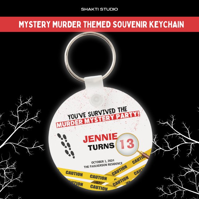 Porte-clés Meurtre Mystère Crime Anniversaire Souvenir Porte  (Créateur téléchargé)