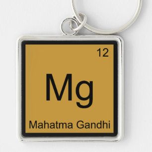 Porte-clés Mg - Mahatma Gandhi Funny Chimie Symbole de l'élém