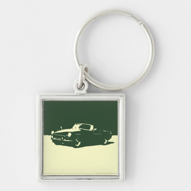 Porte-clés MGB, 1971 - Racing Green sur porte - clé léger (Devant)