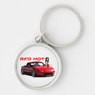 Porte-clés Miata MX-5 d'un rouge ardent
