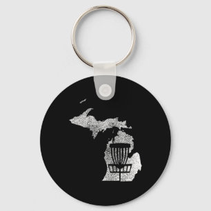 Porte-clés Michigan Disc Golf État Avec Panier Graphisme En D