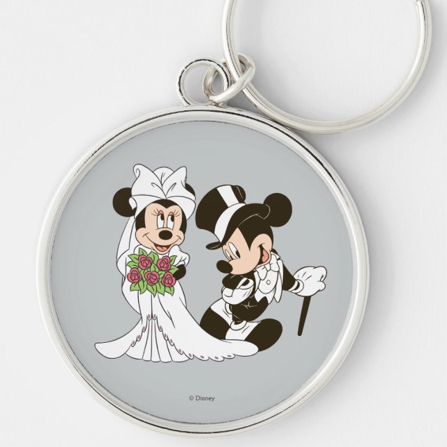 Porte-clés Mickey et Minnie Mariage | Se marier (Devant)