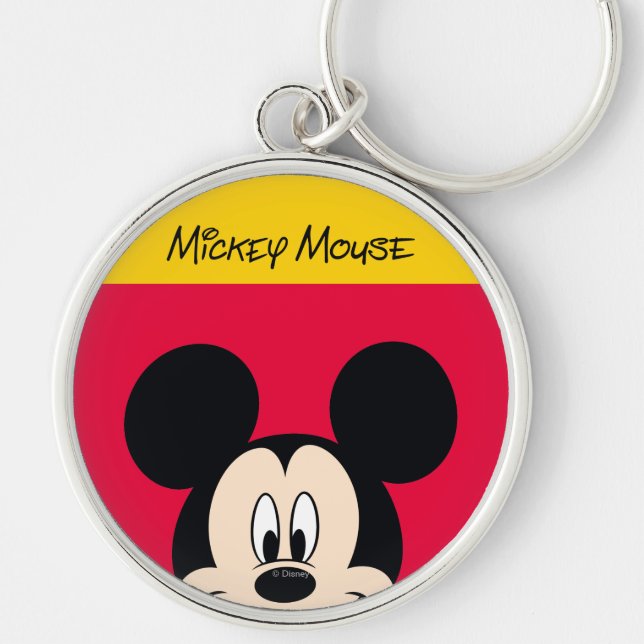 Porte-clés Mickey moderne | Tête souriante (Devant)