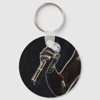 Porte-clés micro microphone chanteur de musique porte - clé