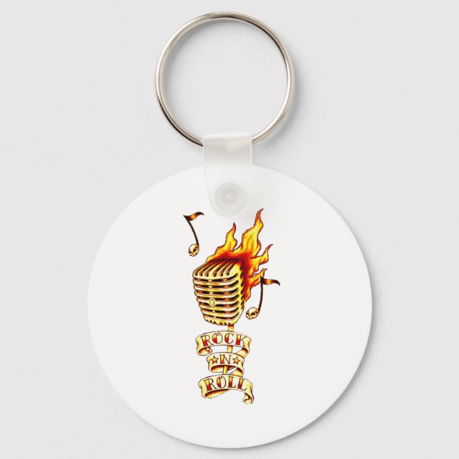 Porte-clés Microphone en feu (Recto)
