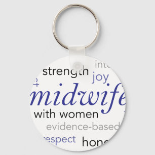 Porte-clés midwife word cloud