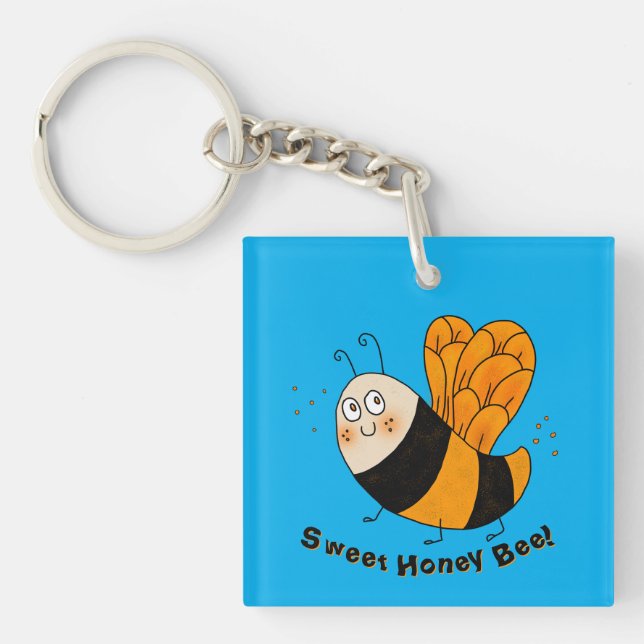 Porte-clés Miel Bee Porte - clés personnalisés (Devant)