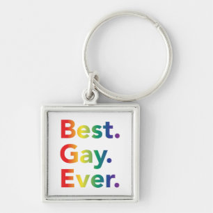 Porte-clés Mieux de l'homosexuel drapeau d'arc-en-ciel jamais