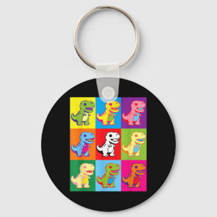 Porte-clés Mignon Dinosaure Kawaii Pop Art Enfants Hommes Fem