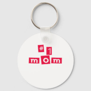 Porte-clés Mignon, "numéro 1 maman "