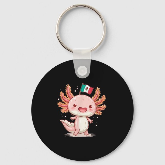Porte-clés Mignonne Costume Mexique Axolotl Pour Garçons Et F (Recto)