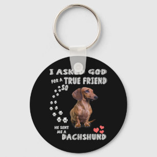 Porte-clés Mignonne Dachshund Doxie Cadeaux Fille Dachshund M