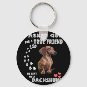 Porte-clés Mignonne Dachshund Doxie Cadeaux Fille Dachshund M