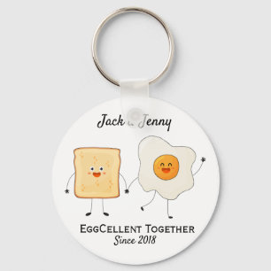 Porte-clés Mignonne Drôle Joyeux Toast Eggcelcelcelcelcate En
