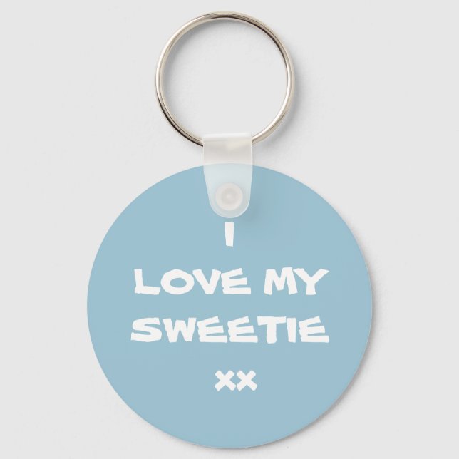 Porte-clés Mignonne J'AIME MON Porte - clé SWEETIE xx (Recto)