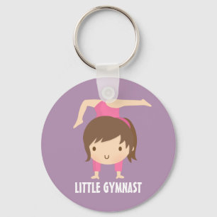 Porte-clés Mignonne petite gymnaste fille Gymnastique Pose