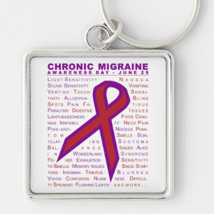 Porte-clés Migraine chronique - symptômes et porte - clé de