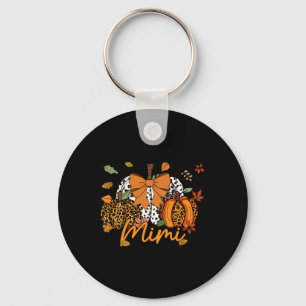 Porte-clés Mimi Thanksgiving Leopard Citrouille Coquette Bow
