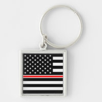 Mince Red Line Firefighter drapeau américain