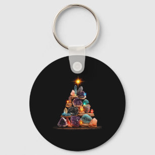 Porte-clés Minéraux Drôles Arbre de Noël Graphique Cristaux
