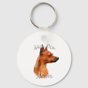 Porte-clés Miniature Pinscher (rouille) Maman 2