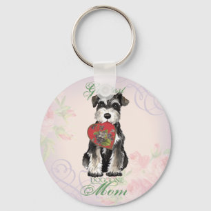 Porte-clés Miniature Schnauzer Heart Maman