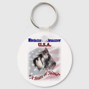 Porte-clés Miniature Schnauzer USA