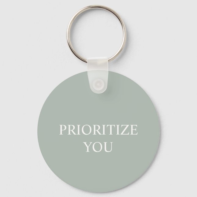 Porte-clés Minimal Prioritize You Quote Ash Colour (Recto)