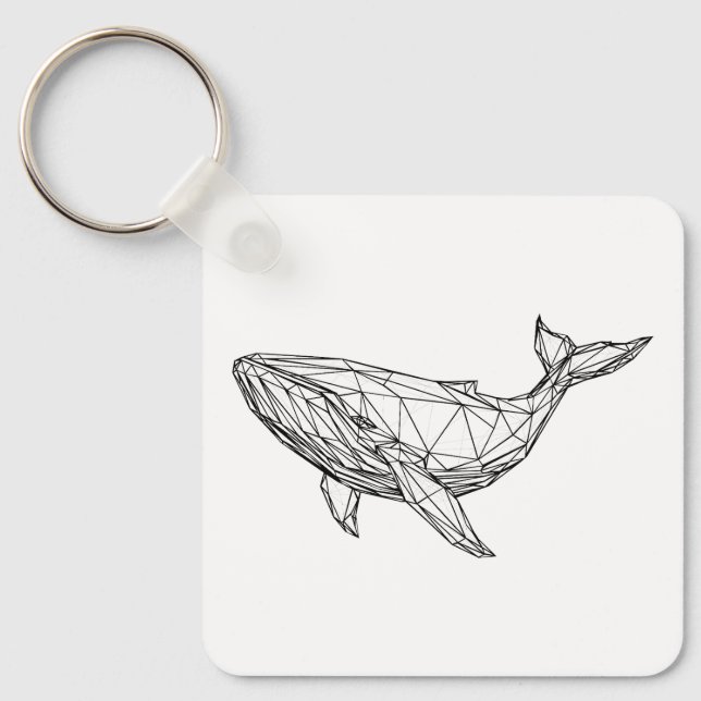 Porte-clés Minimalist Geometric Whale Keychain (Recto)