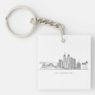 Porte-clés Minimalist Los Angeles Skyline Illustration
