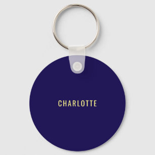 Porte-clés Minimaliste Classique Professionnel Nom de couleur