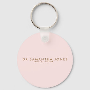 Porte-clés Minimaliste Moderne Femme Médecin Rose Professionn