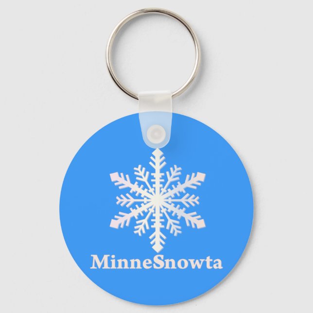 Porte-clés MinneSnowta avec flocon de neige (Recto)