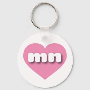 Porte-clés Minnesota coeur rose - J'aime homme