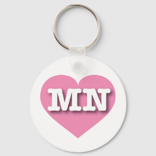 Porte-clés Minnesota Coeur rose - J'aime MN
