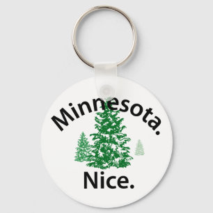 Porte-clés Minnesota Nice. Period! (black text)