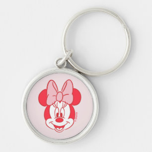 Porte-clés Minnie Mouse douce visage à l'arc ligne artistique