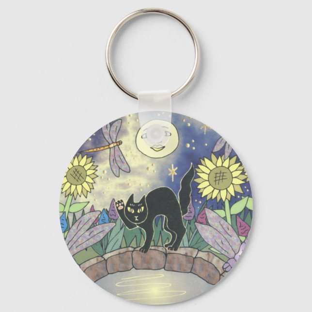 Porte-clés Minuit dans le Jardin des libellules (Recto)