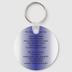 Porte-clés Miracle of Friendship Poem porte - clé