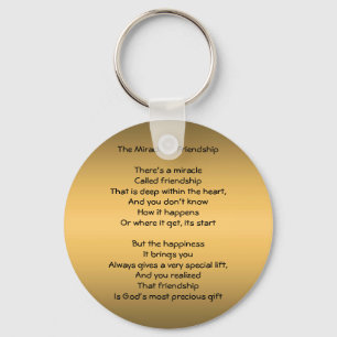 Porte-clés Miracle of Friendship Poem porte - clé