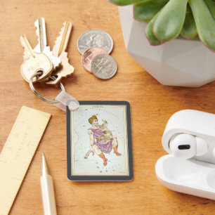 Porte-clés Miroir d'Urania, Carte céleste d'astronomie vintag