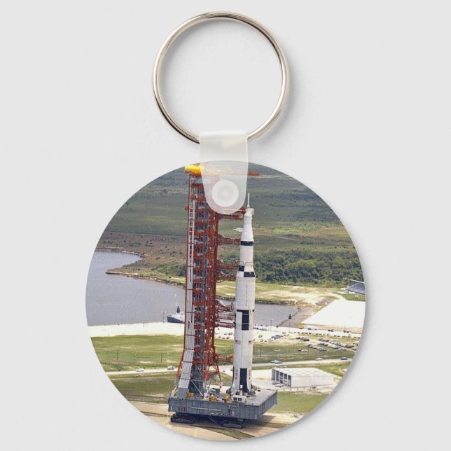 Porte-clés Mission Apollo 11 à l'anniversaire de la Lune (Recto)
