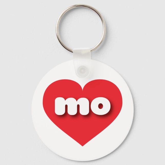 Porte-clés Missouri coeur rouge - I love mo (Recto)
