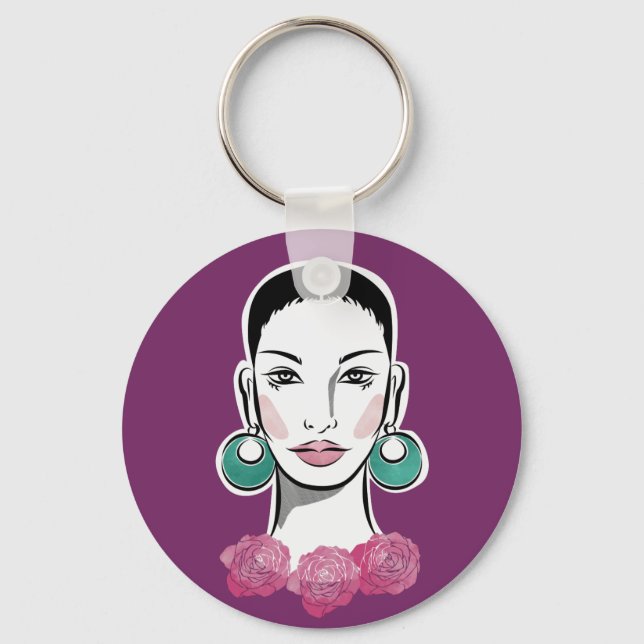 Porte-clés Mod Fleur 1960s Femme (Recto)