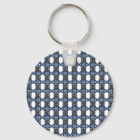 Mod Retro Blue Abstrait Scarab Motif