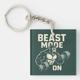 Porte-clés Mode Bête Activé Motivation Gym Gorilla